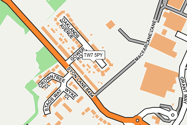 TW7 5PY map - OS OpenMap – Local (Ordnance Survey)