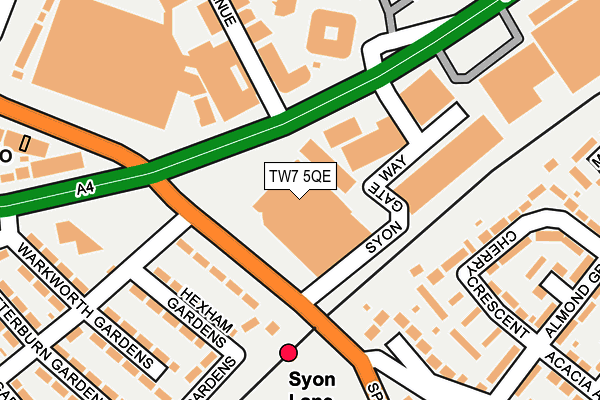 TW7 5QE map - OS OpenMap – Local (Ordnance Survey)