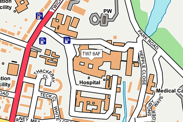 TW7 6AF map - OS OpenMap – Local (Ordnance Survey)