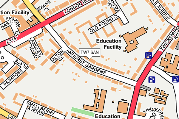 TW7 6AN map - OS OpenMap – Local (Ordnance Survey)