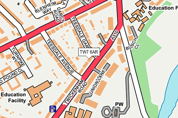 TW7 6AR map - OS OpenMap – Local (Ordnance Survey)