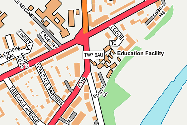 TW7 6AU map - OS OpenMap – Local (Ordnance Survey)
