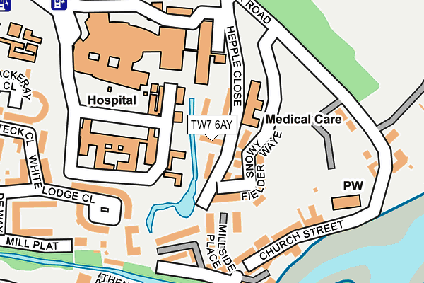 TW7 6AY map - OS OpenMap – Local (Ordnance Survey)