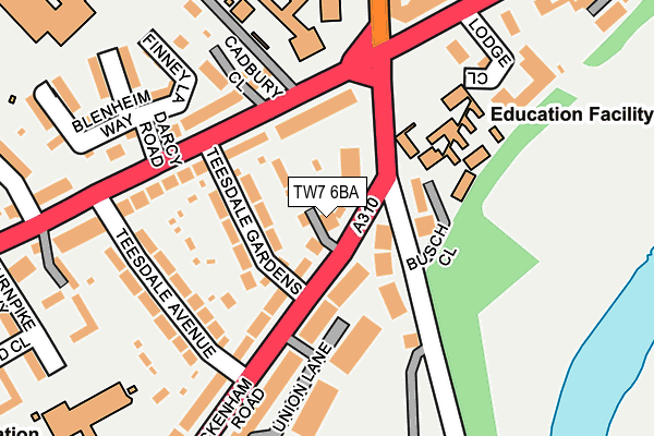 TW7 6BA map - OS OpenMap – Local (Ordnance Survey)