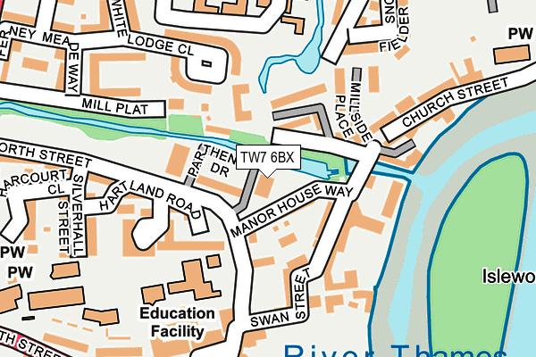 TW7 6BX map - OS OpenMap – Local (Ordnance Survey)