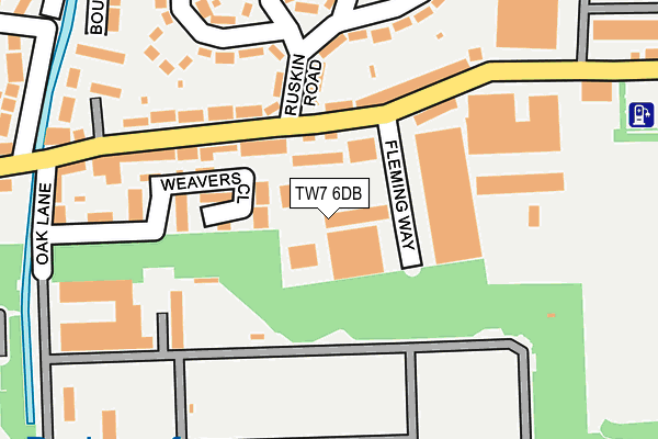 TW7 6DB map - OS OpenMap – Local (Ordnance Survey)