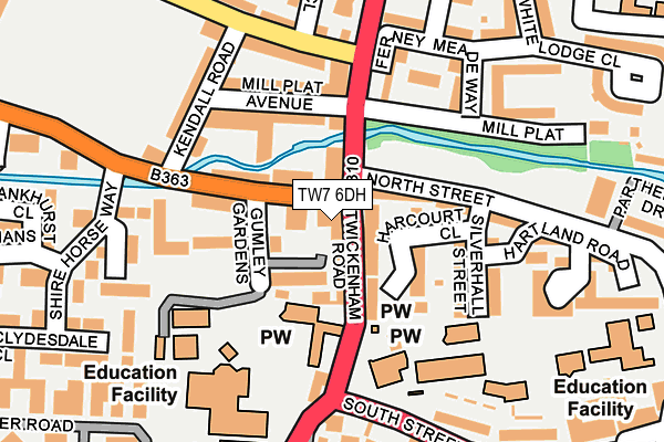 TW7 6DH map - OS OpenMap – Local (Ordnance Survey)