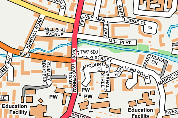 TW7 6DJ map - OS OpenMap – Local (Ordnance Survey)