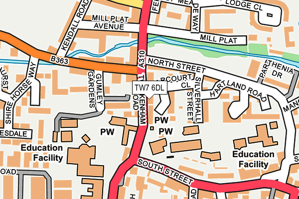 TW7 6DL map - OS OpenMap – Local (Ordnance Survey)