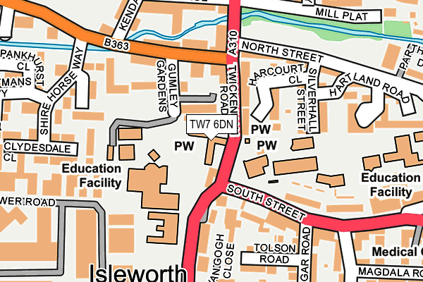 TW7 6DN map - OS OpenMap – Local (Ordnance Survey)