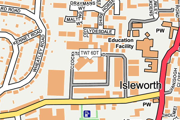TW7 6DT map - OS OpenMap – Local (Ordnance Survey)