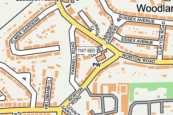 TW7 6ED map - OS OpenMap – Local (Ordnance Survey)