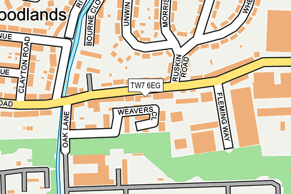 TW7 6EG map - OS OpenMap – Local (Ordnance Survey)