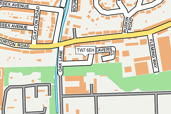 TW7 6EH map - OS OpenMap – Local (Ordnance Survey)