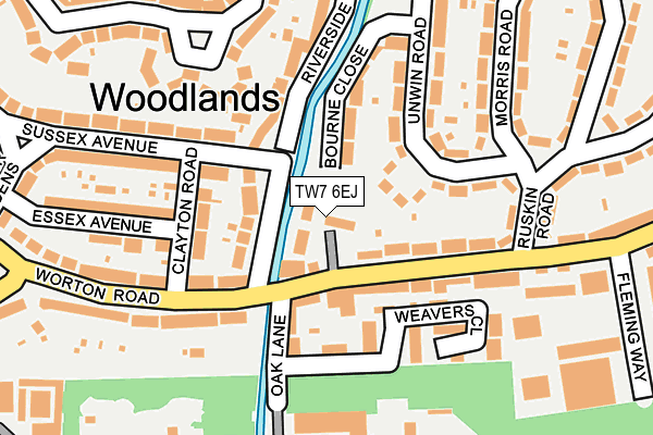 TW7 6EJ map - OS OpenMap – Local (Ordnance Survey)