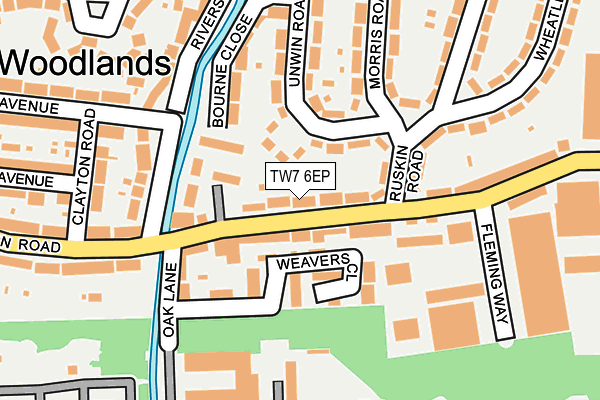 TW7 6EP map - OS OpenMap – Local (Ordnance Survey)