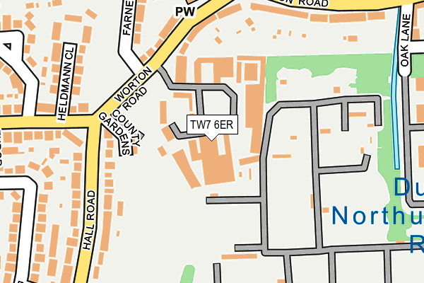 TW7 6ER map - OS OpenMap – Local (Ordnance Survey)