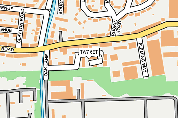 TW7 6ET map - OS OpenMap – Local (Ordnance Survey)