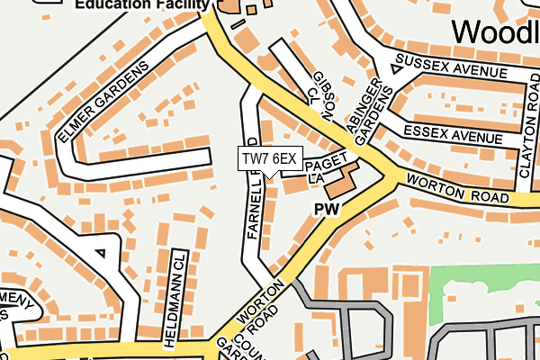 TW7 6EX map - OS OpenMap – Local (Ordnance Survey)
