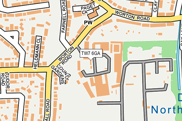 TW7 6GA map - OS OpenMap – Local (Ordnance Survey)