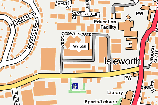 TW7 6GF map - OS OpenMap – Local (Ordnance Survey)