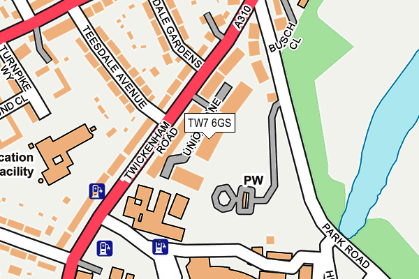 TW7 6GS map - OS OpenMap – Local (Ordnance Survey)