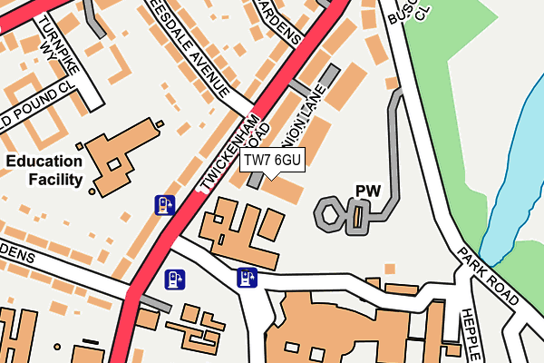 TW7 6GU map - OS OpenMap – Local (Ordnance Survey)