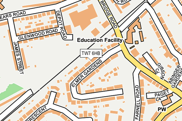 TW7 6HB map - OS OpenMap – Local (Ordnance Survey)