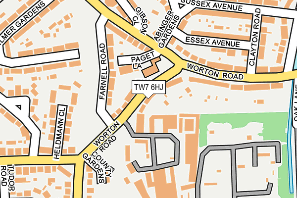 TW7 6HJ map - OS OpenMap – Local (Ordnance Survey)