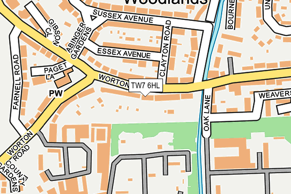 TW7 6HL map - OS OpenMap – Local (Ordnance Survey)