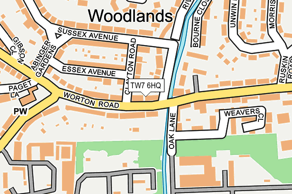 TW7 6HQ map - OS OpenMap – Local (Ordnance Survey)