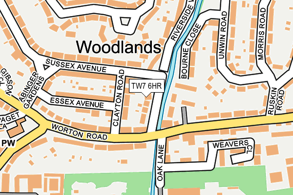 TW7 6HR map - OS OpenMap – Local (Ordnance Survey)