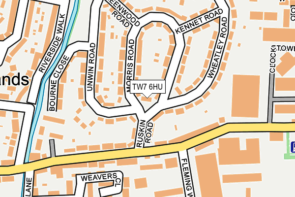 TW7 6HU map - OS OpenMap – Local (Ordnance Survey)