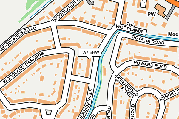 TW7 6HW map - OS OpenMap – Local (Ordnance Survey)