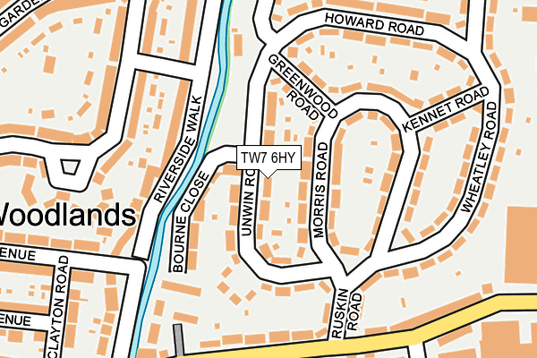 TW7 6HY map - OS OpenMap – Local (Ordnance Survey)