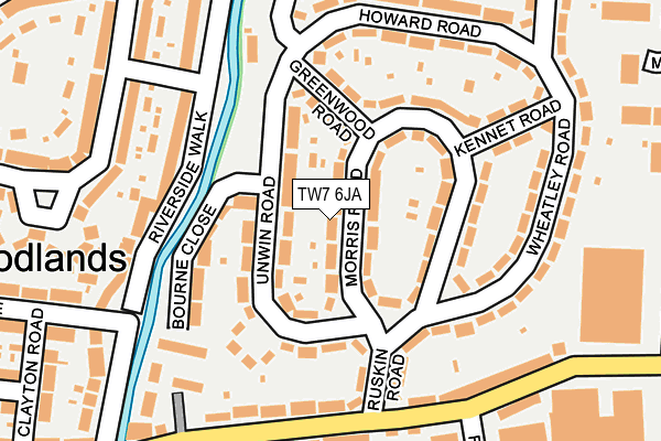 TW7 6JA map - OS OpenMap – Local (Ordnance Survey)