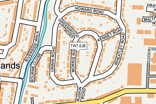 TW7 6JB map - OS OpenMap – Local (Ordnance Survey)