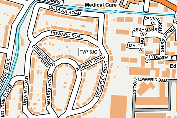 TW7 6JG map - OS OpenMap – Local (Ordnance Survey)
