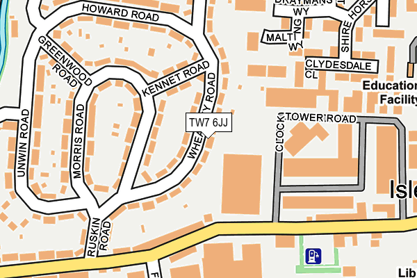 TW7 6JJ map - OS OpenMap – Local (Ordnance Survey)
