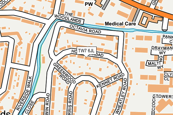 TW7 6JL map - OS OpenMap – Local (Ordnance Survey)