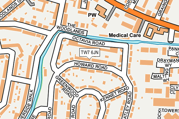 TW7 6JN map - OS OpenMap – Local (Ordnance Survey)
