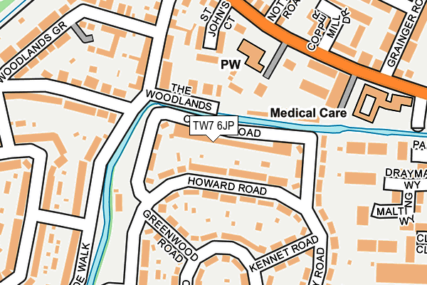 TW7 6JP map - OS OpenMap – Local (Ordnance Survey)