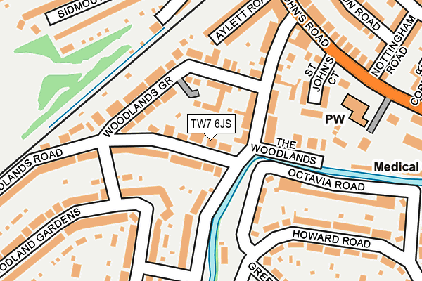 TW7 6JS map - OS OpenMap – Local (Ordnance Survey)