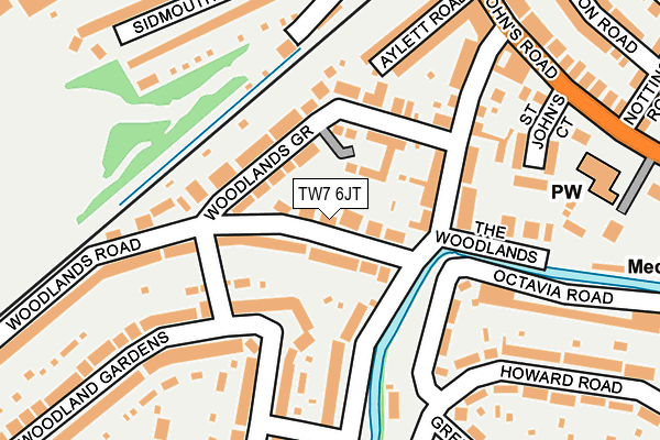 TW7 6JT map - OS OpenMap – Local (Ordnance Survey)