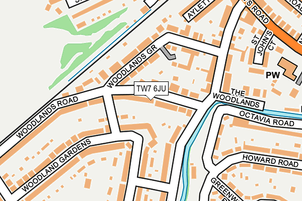 TW7 6JU map - OS OpenMap – Local (Ordnance Survey)