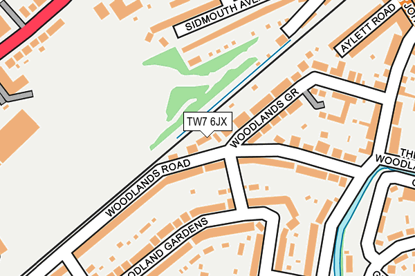 TW7 6JX map - OS OpenMap – Local (Ordnance Survey)