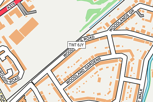 TW7 6JY map - OS OpenMap – Local (Ordnance Survey)