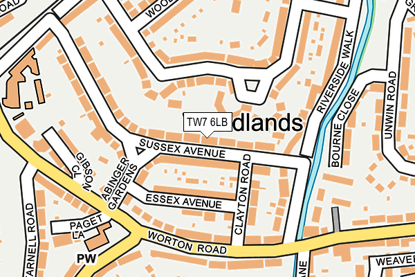 TW7 6LB map - OS OpenMap – Local (Ordnance Survey)
