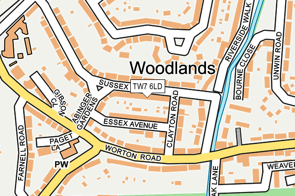 TW7 6LD map - OS OpenMap – Local (Ordnance Survey)