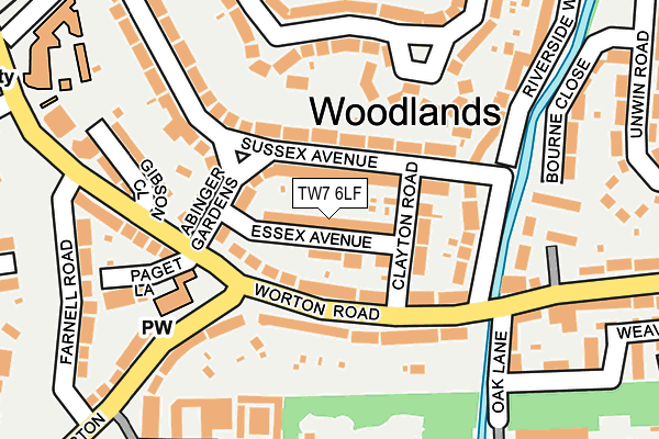 TW7 6LF map - OS OpenMap – Local (Ordnance Survey)